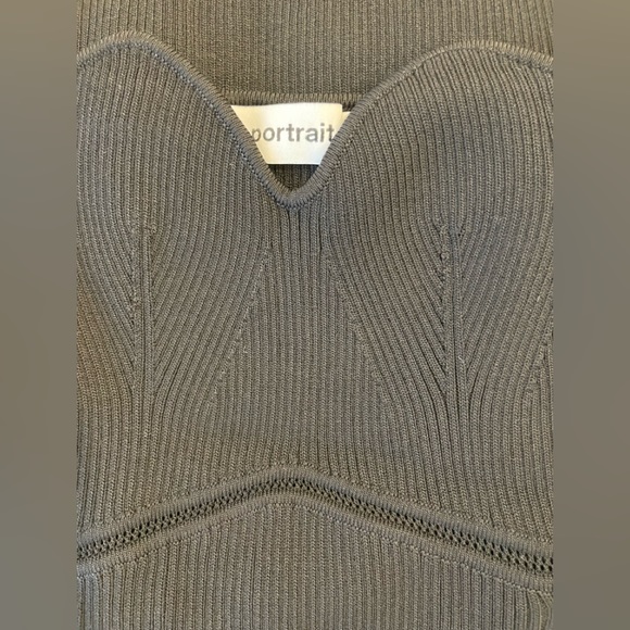 Self Portrait Black Knit Lace Midi Dress - Picture 5 of 7